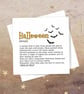 Halloween Definition Card - personalised, blank inside - Image 1