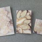 Set of 3 Eco Printed Pamphlet Stitched Notebooks