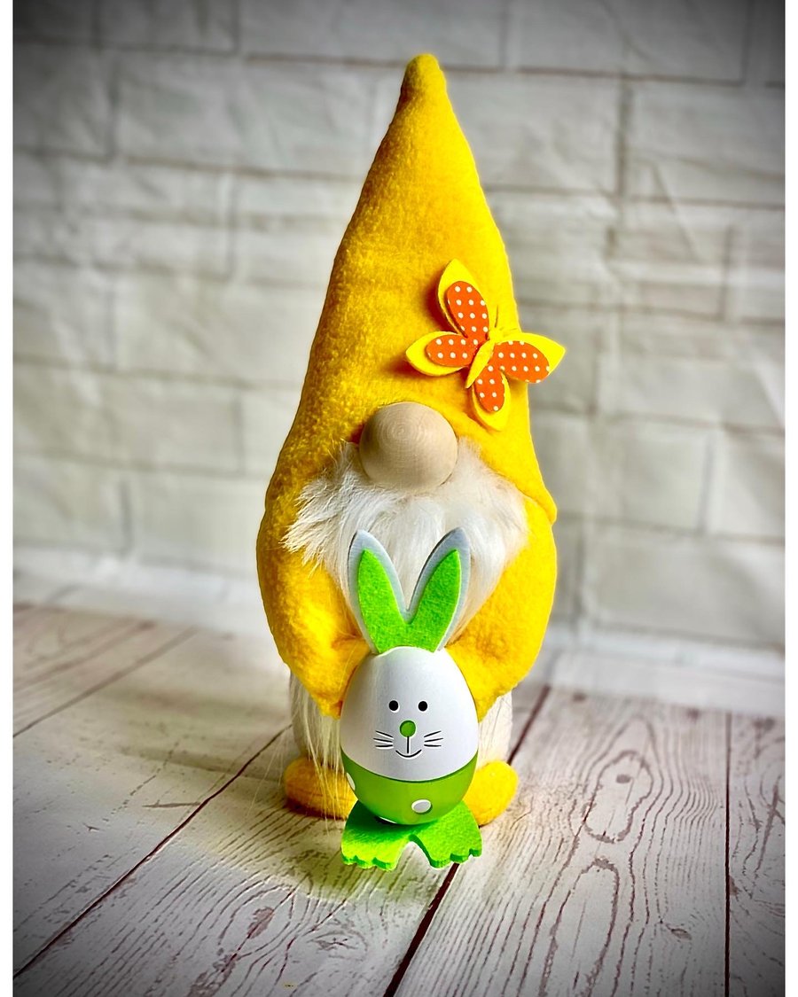 Handmade Soft Fleece Easter Bunny Nordic Gnome