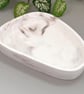 Taupe & White Marbled Triangular Trinket Tray - Image 5