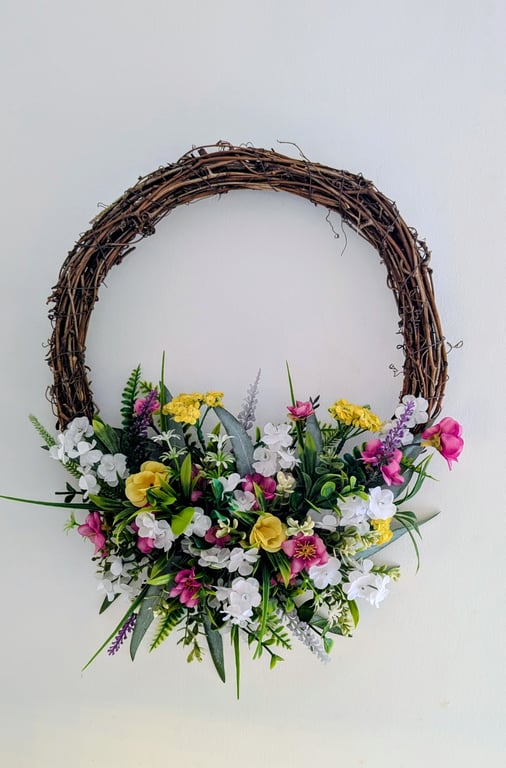 Spring floral wreath 