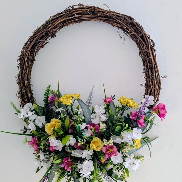 Spring floral wreath 