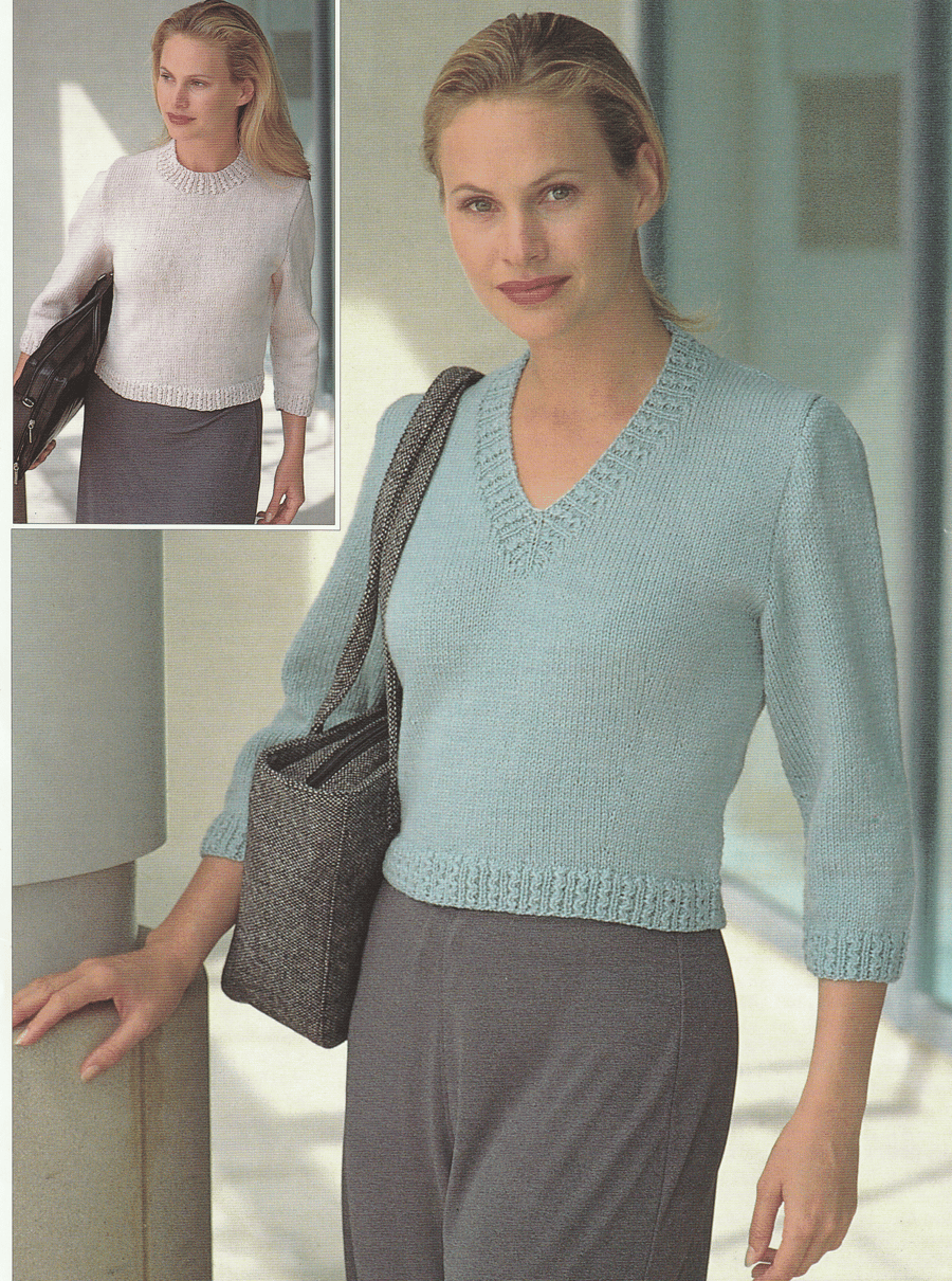 VINTAGE KNITTING PATTERN Ladies Blue Legend Sweater