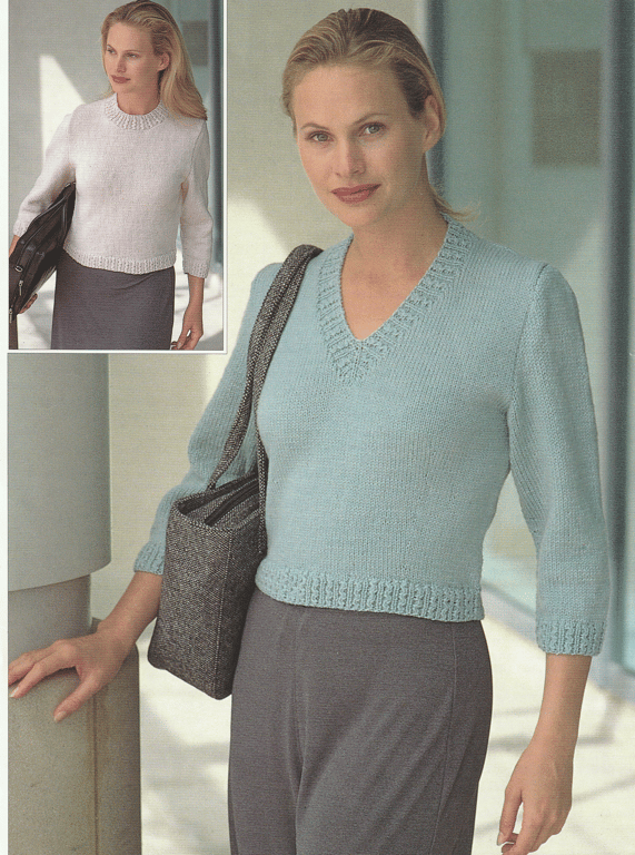 VINTAGE KNITTING PATTERN Ladies Blue Legend Sweater
