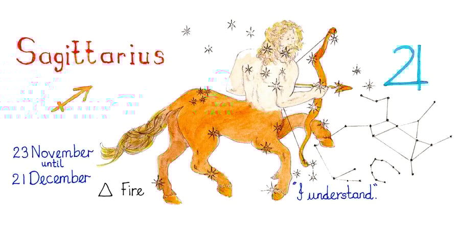 Astrology star sign Sagittarius print