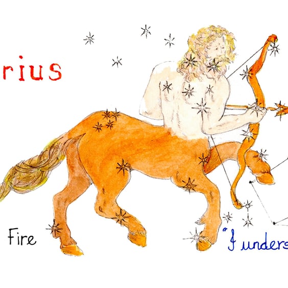 Astrology star sign Sagittarius print