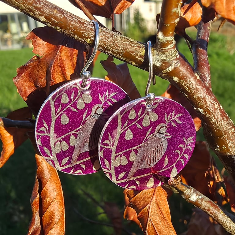 A Partridge in a Pear Tree Earrings 