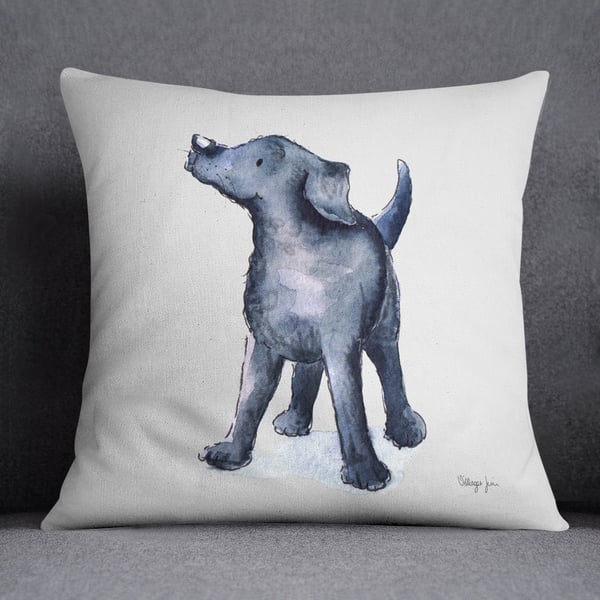 Labrador Black Standing Cushion