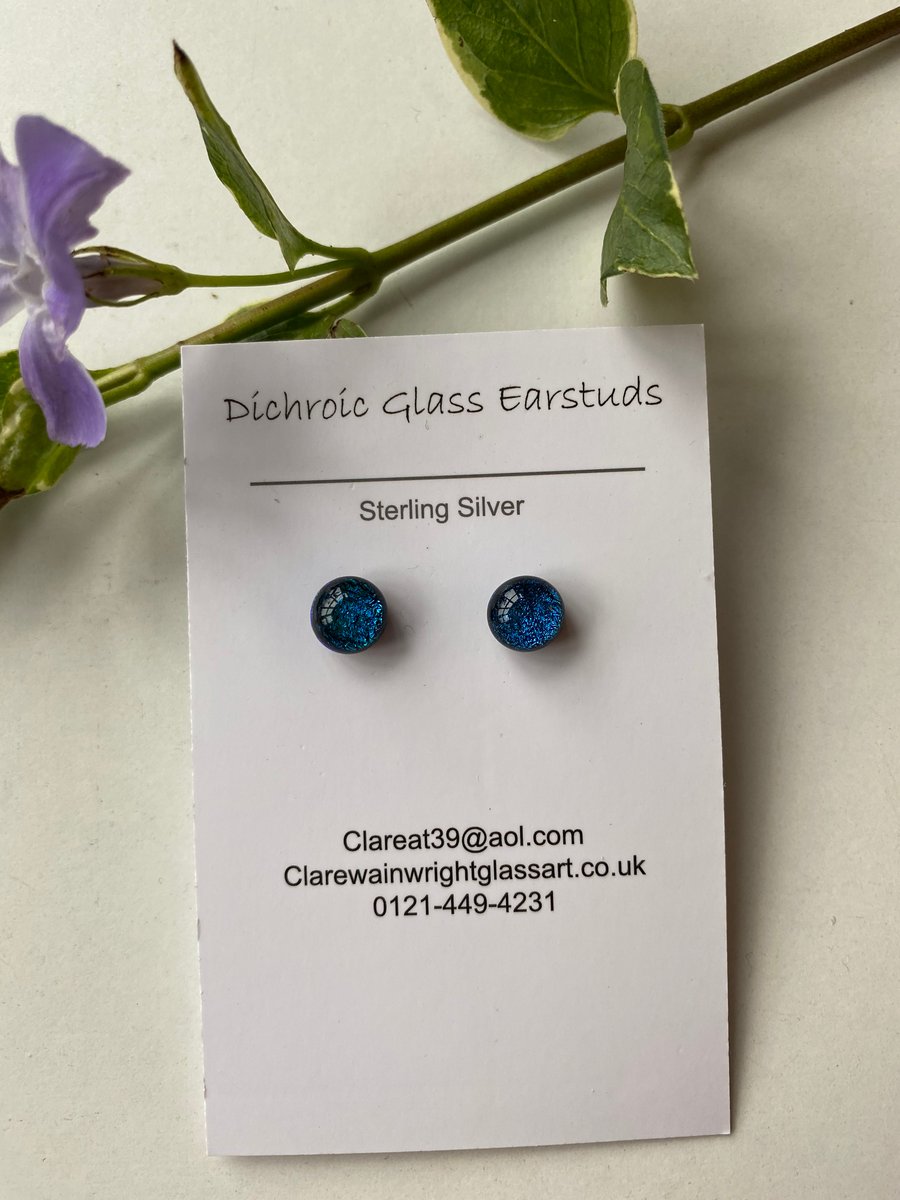 Dichroic Glass Earrings 