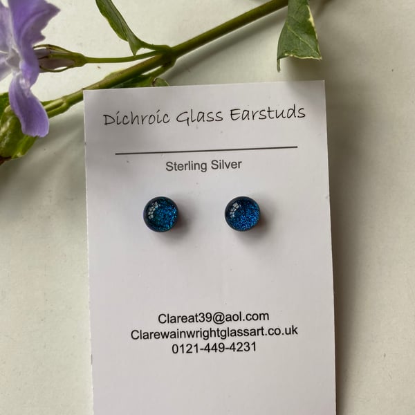 Dichroic Glass Earrings 