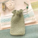 Soap Bag, scrubber, organic certified cotton