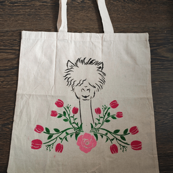 Hand painted tote bag 