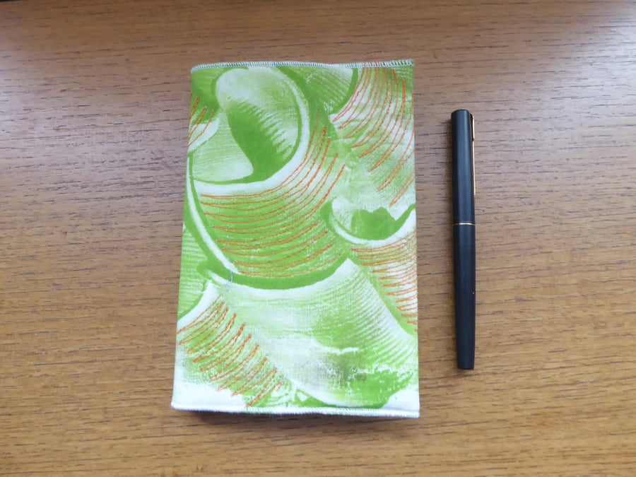 NOTEBOOK - SKETCHBOOK - 'CURLS & SWIRLS' Textile Cover & free motion embroidery