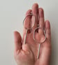 Large Open Oval Dangle Earrings, Handmade Recycled Sterling Silver - Image 7