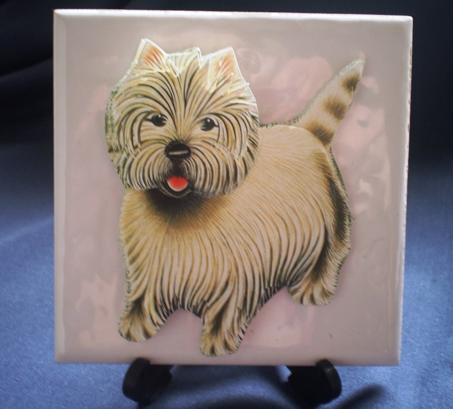 personalised decoupage tile