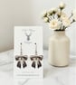 Charm Earrings - Large Silver Bow