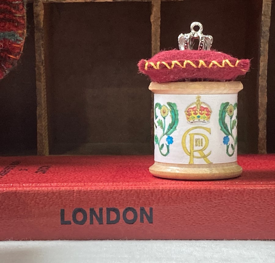 King Charles III - 3 royal pincushions for May Rowland USA