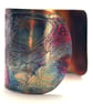 Etched Copper Cuff Bracelet - crow design - large - Image 3