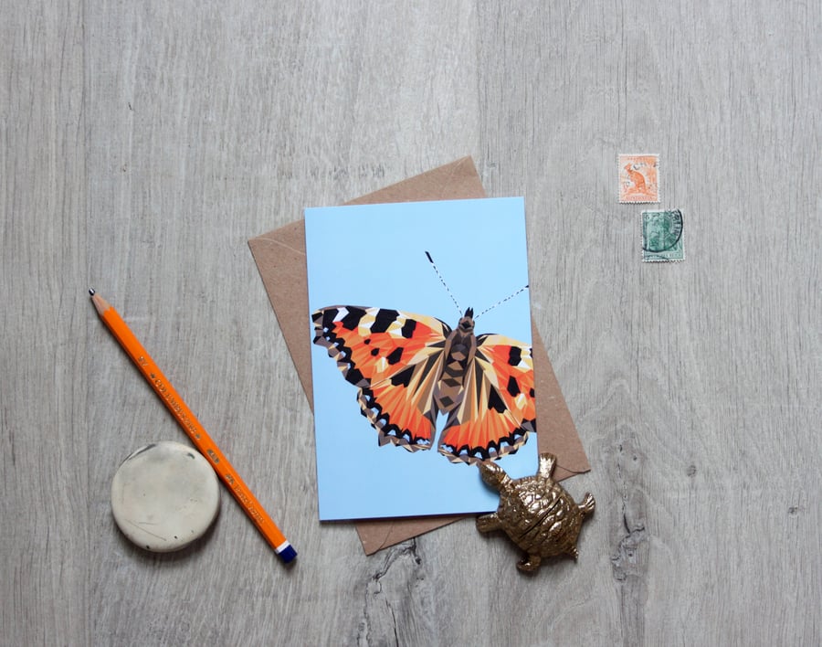 Small Tortoiseshell Butterfly Card