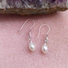 Freshwater Pearl and Sterling Silver Earrings 