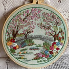 A pretty summer scene hand embroidered by me