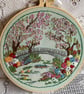 A pretty summer scene hand embroidered by me