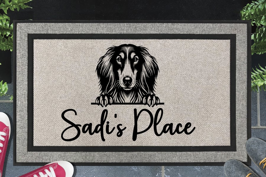 Saluki Door Mat - Personalised All Weather Doormat - 45x70cm 