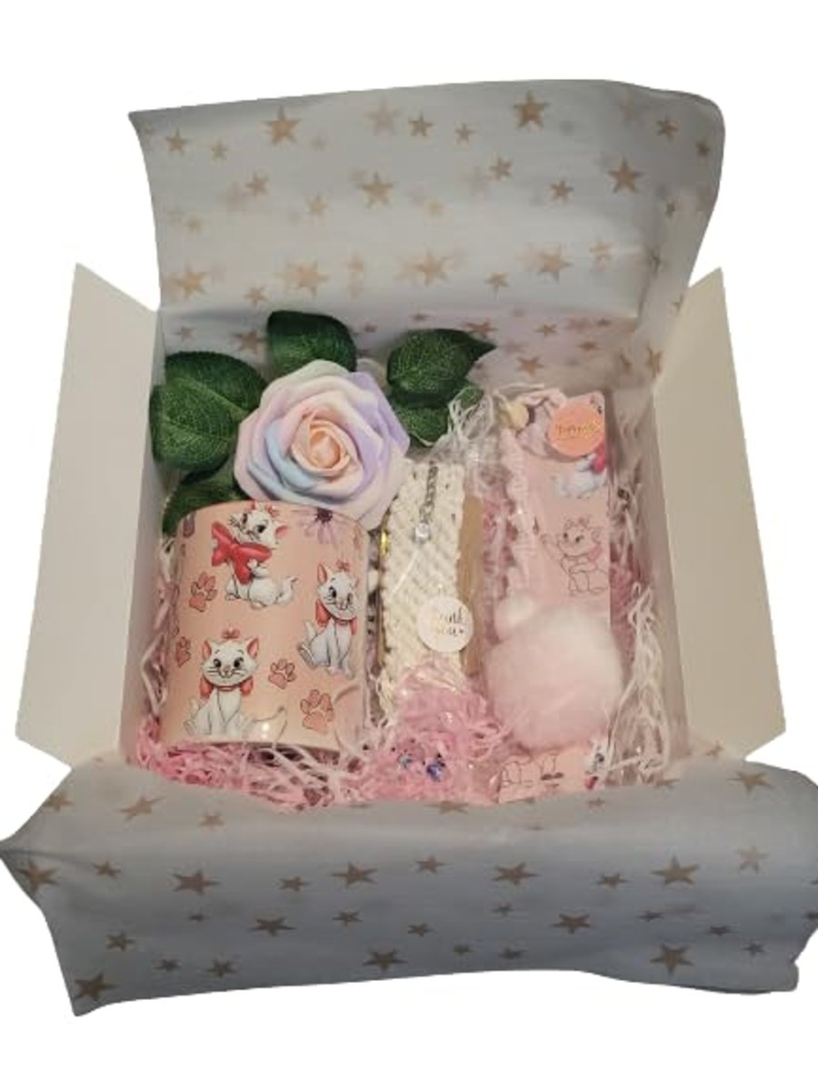 Cute mug gift set (Pink Marie Aristocats theme)