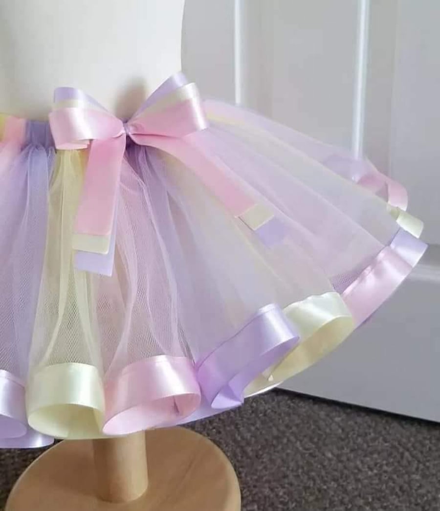 Unicorn Style Tutu Skirt - Ages From 0-6 Months to 6-7 Years UK
