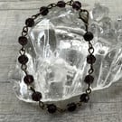 HB9 Purple beaded linked bracelet