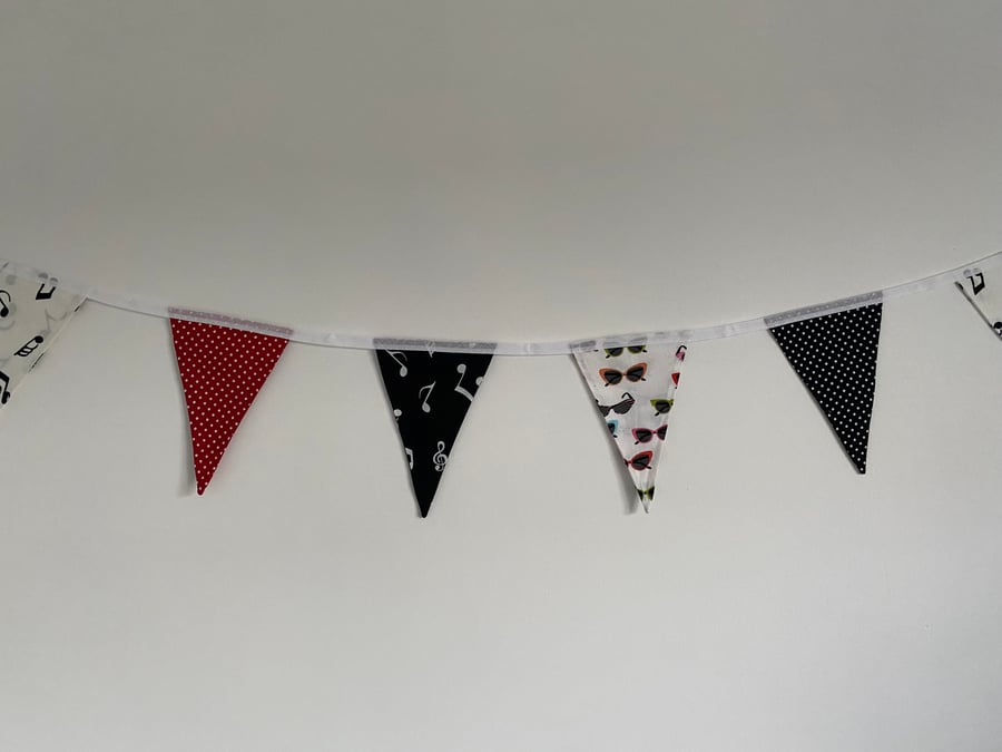 50's Music Inspired Bunting. (007)