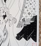 Curtain Illustration A4 Print - Image 2