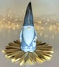 Hand Painted Ceramic Nordic Santa Ornament, Skandi Christmas Gonk