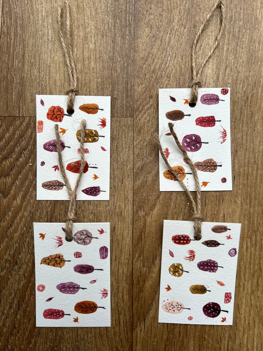 Autumn gift tags - pack of 4