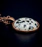 Dalmation jasper and copper handmade gemstone pendant necklace, Pisces jewelry - Image 2