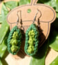 Pea pod earrings, Jewellery gift for gardener, Green jewellery, Vegetable theme