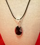 Blue John Fluorite, Silver-Plated Wire Wrapped Pendant - Image 2
