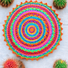 colourful crochet mandala doily