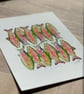 Hand Finished Watercolour Signed Art Print - Rainbow Trout Dozen - Image 2