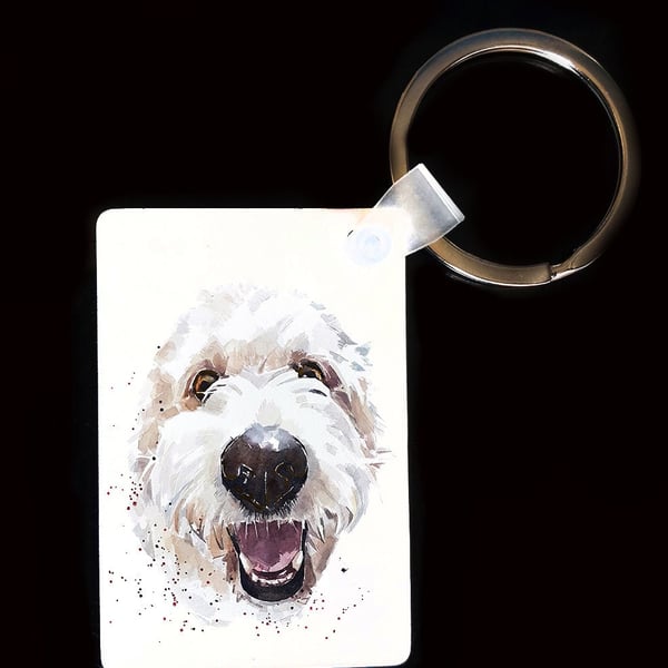 Goldendoodle Key Rings (Assorted) .Goldendoodle Dog Art Keyring,Goldendoodle Dog