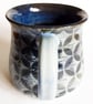 Blue Patterned Mug - Hand Thrown Stoneware Ceramic Mug - Image 4