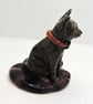 Miniature ceramic witches cat sculpture  - Image 2