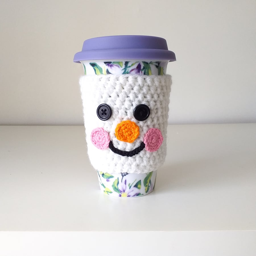 Snowman Cup Cosy, Christmas Letterbox Gift 