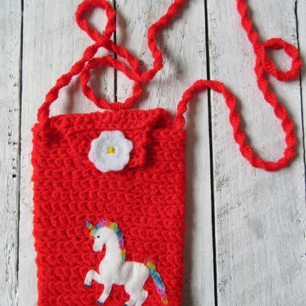 Crochet unicorn bag, gift for girls, gift for granddaughter