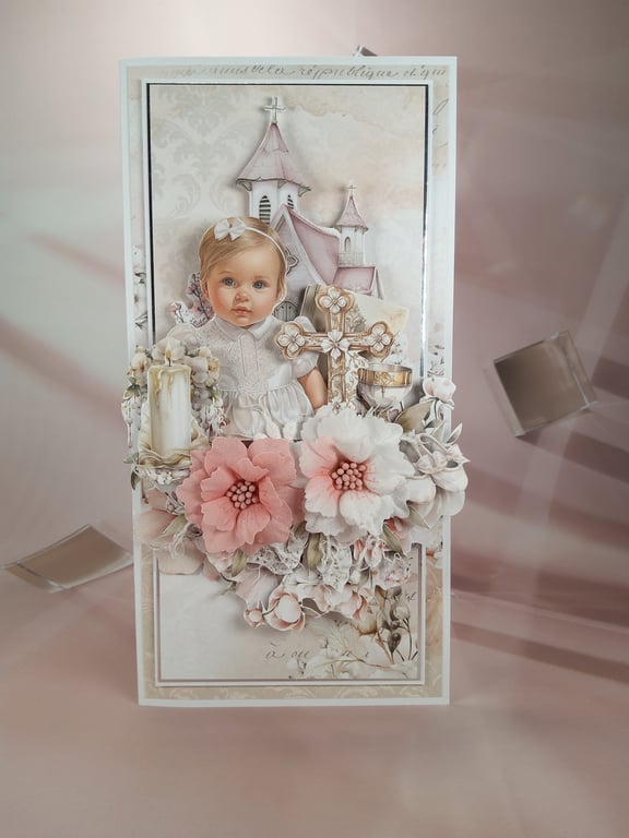 Handmade Christening Card (P)