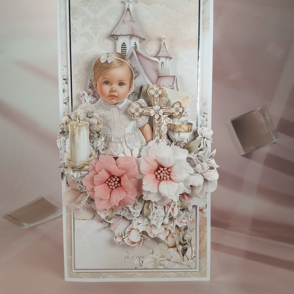 Handmade Christening Card (P)