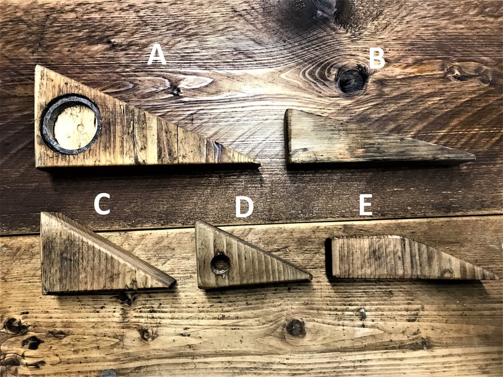 3 Doorstops Made From Reclaimed Scaffold Boards - Wedge - Handmade, Doorstop - E