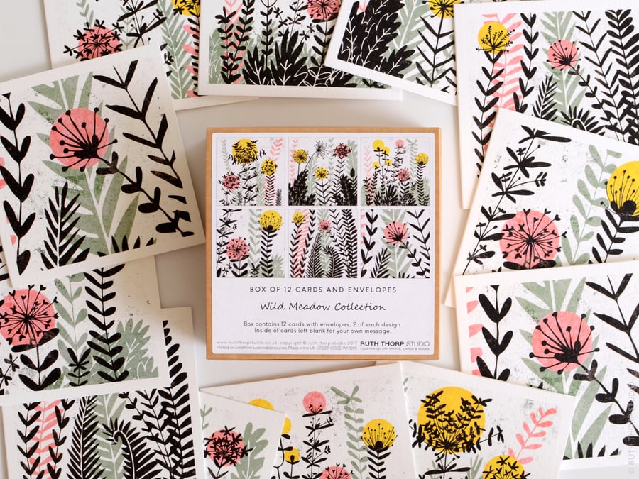Wild Meadow Collection - Box of 12 Small Cards