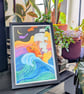 Goldfish Ship A4 Art Print - Image 3