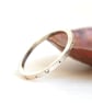 Circle and dot textured square silver stacking ring - Image 1